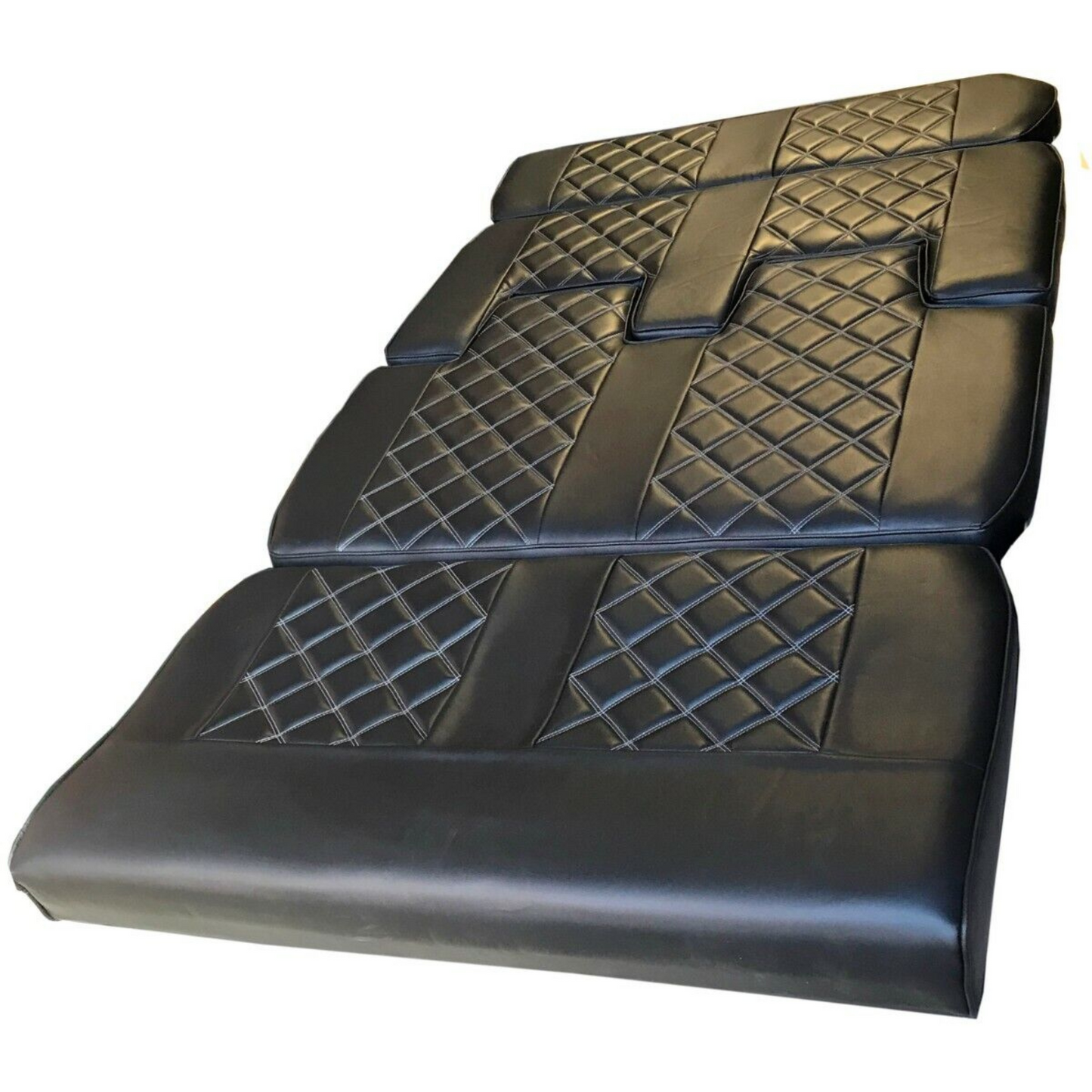 3/4 Width Rock and Roll Bed Upholstery and Frame (Black)