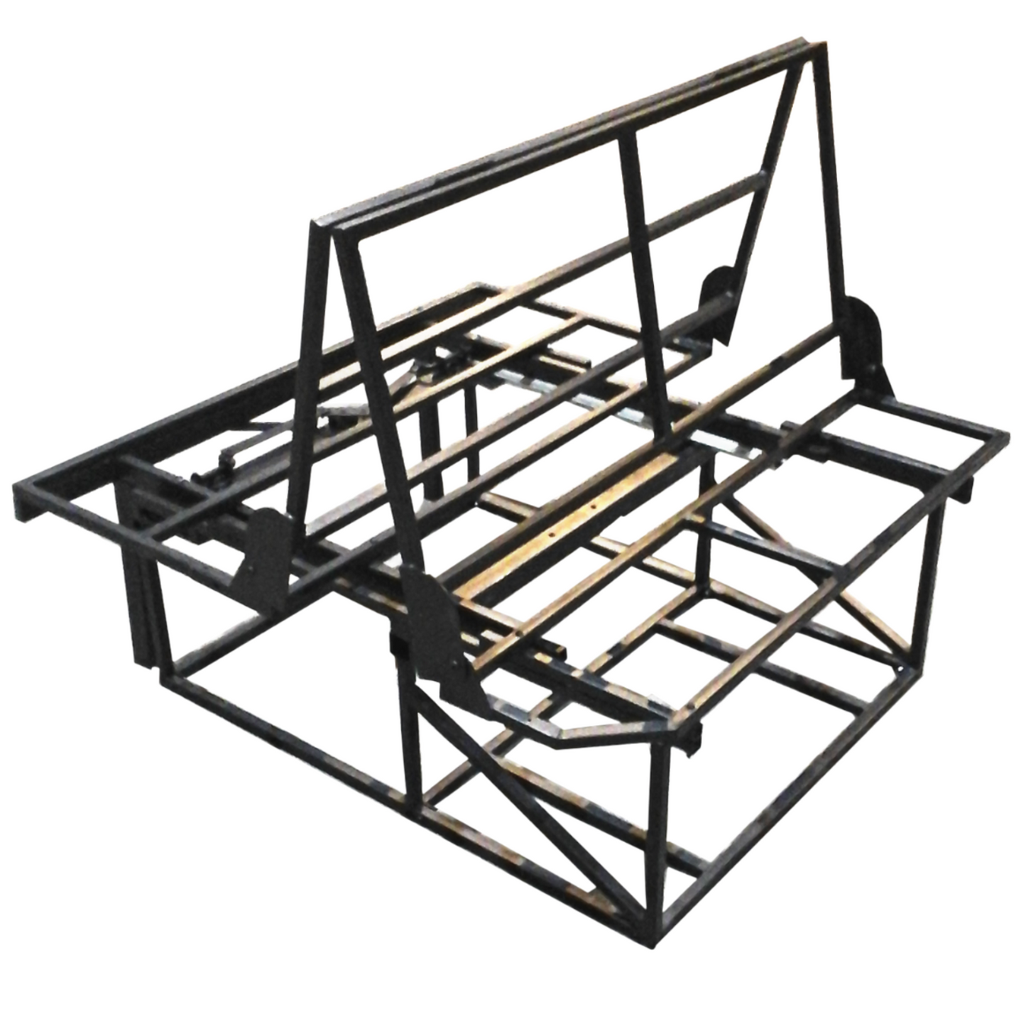 3/4 Width Rock and Roll Bed Upholstery and Frame (Black)