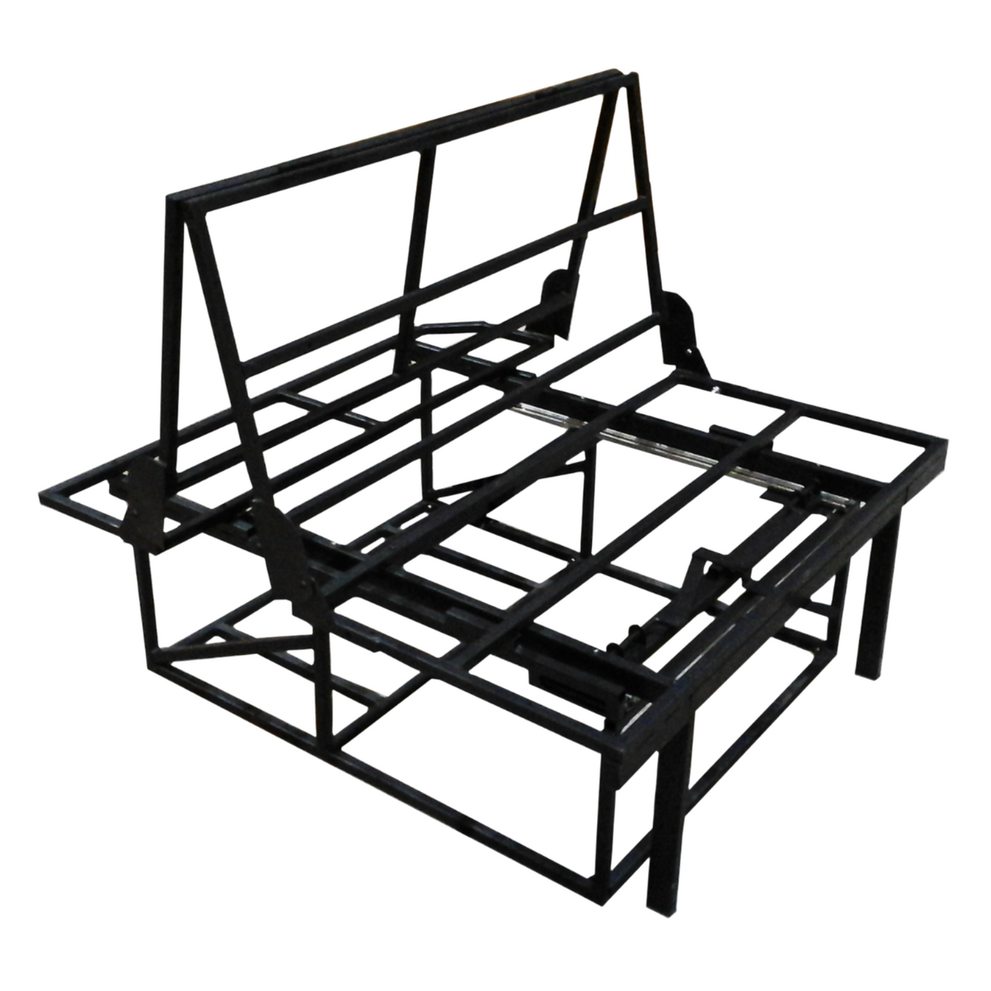 3/4 Width Rock and Roll Bed Upholstery and Frame (Black)