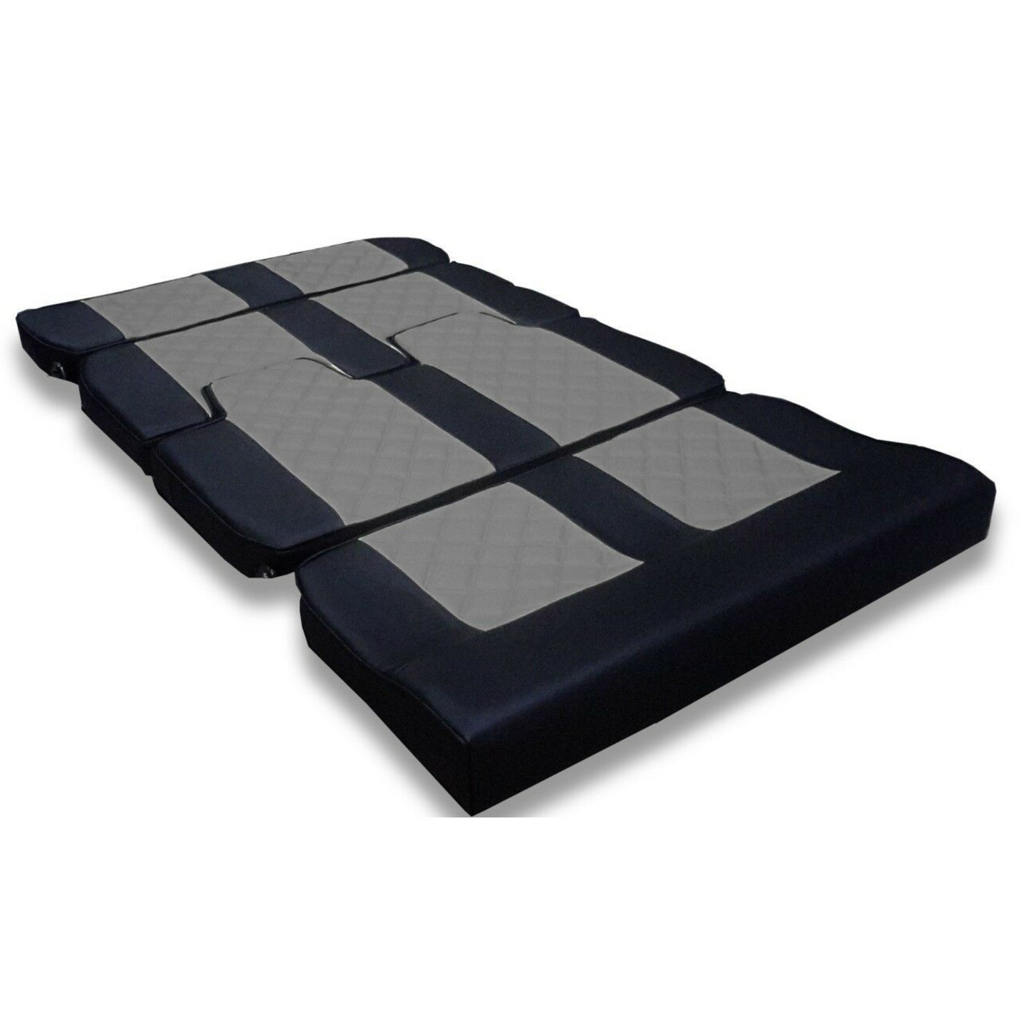 3/4 Width Rock and Roll Bed Upholstery and Frame (Black & Grey)
